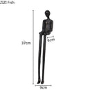 GobekUsa Black Character Metal Statue Desk Ornament Sculpture Home Decor Figure Artwork