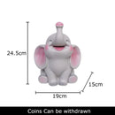 GobekUsa Elephant Child Savings Jar Piggy Bank Room Decor Resin Sculpture Elephant Ornament