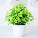GobekUsa Artificial Mini Plant Bonsai Greening Potted Desktop Simulation Green Plant