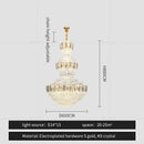 GobekUsa Light Luxury Crystal Chandelier: Postmodern Elegance for Hotels, Villas, and Duplexes