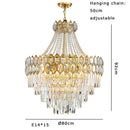 GobekUsa Deluxe Crystal LED Pendant Lamp - Elegant Home Decor Lighting