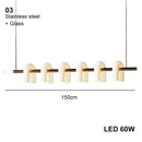 GobekUsa Art Deco White Acrylic Chandeliers: Elegant Indoor Living Room Lamps