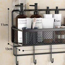 GobekUsa Bathroom & Kitchen Wall Shelf Organizer - Square Shampoo Storage Rack
