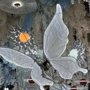 GobekUsa LED Butterfly Wing Lace Hanging Lamps for Romantic Decoration and Party Lights