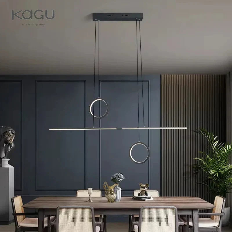 GobekUsa LED Ceiling Chandelier: Modern Minimalist Kitchen Dining Table Lighting, photo 4 of 12