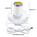 GobekUsa Industrial White Table Lamp Base with Small Polished Metal Sockets and E26 Holder