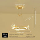GobekUsa Gold Butterfly Crystal Chandelier Pendant Light for Elegant Living Room & Restaurant Decoration