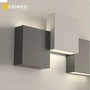 GobekUsa Geometric LED Wall Sconce Black White Light for Living Room Bedroom Hallway