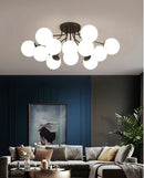 GobekUsa Glass Ball Ceiling Chandelier Pendant Lamp for Modern Living Bedroom