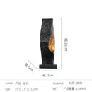 GobekUsa Golden Ring Black and White Striped Abstract Resin Figurines Home Decor