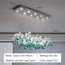 GobekUsa Glass Stone Chandeliers: Modern Luxury LED Pendant Lights for Dining Room Art Decor
