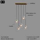 GobekUsa Clear Glass Ball Pendant Light Chandelier for Living Room Dining Room Home Decor