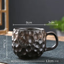GobekUsa Hammer Pattern Ceramic Mug Set for Dining Table and Coffee, Tea, Juice