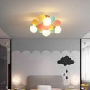 GobekUsa Kids' Room Glass Ball Chandelier, Modern LED Ceiling Light Fixture