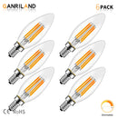GobekUsa C35 LED Dimmable Glass Edison Bulbs 4W 6W 2700K 6000K Chandelier Lamp 110V 220V