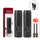 GobekUsa Electric Salt Pepper Grinder Set USB Rechargeable Adjustable Coarseness LED Light