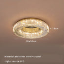 GobekUsa Crystal Luxe C-Shape LED Ceiling Lamp Gold Finish