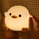 GobekUsa Duck Silicone Night Light with Timer, Rechargeable USB, Dimming Touch Lamp