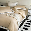 GobekUsa Hot Diamond Lace Egyptian Cotton Bedding Set: Sheet, Pillowcase, Duvet Cover, Full-Queen-King Size
