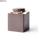 GobekUsa Ceramic Tea Canister Pottery Jar for Tea and Coffee Storage