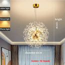 Modern Dandelion Starburst Pendant Light In Chrome