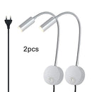 GobekUsa LED Wall Light Reading Lamp 2pcs/Lot 3W 3000K 4000K 6000K Gooseneck Task Lighting