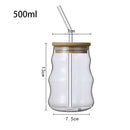 GobekUsa Glass Cup with Lip Straw for Coffee, Wine, Beer, Juice, and More