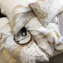 GobekUsa Egyptian Cotton Luxury Bedding Set Quilt Cover Pillow Shams Bedclothes