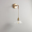GobekUsa Clear Glass LED Wall Light | Modern Adjustable Nordic Copper Lamp Fixtures