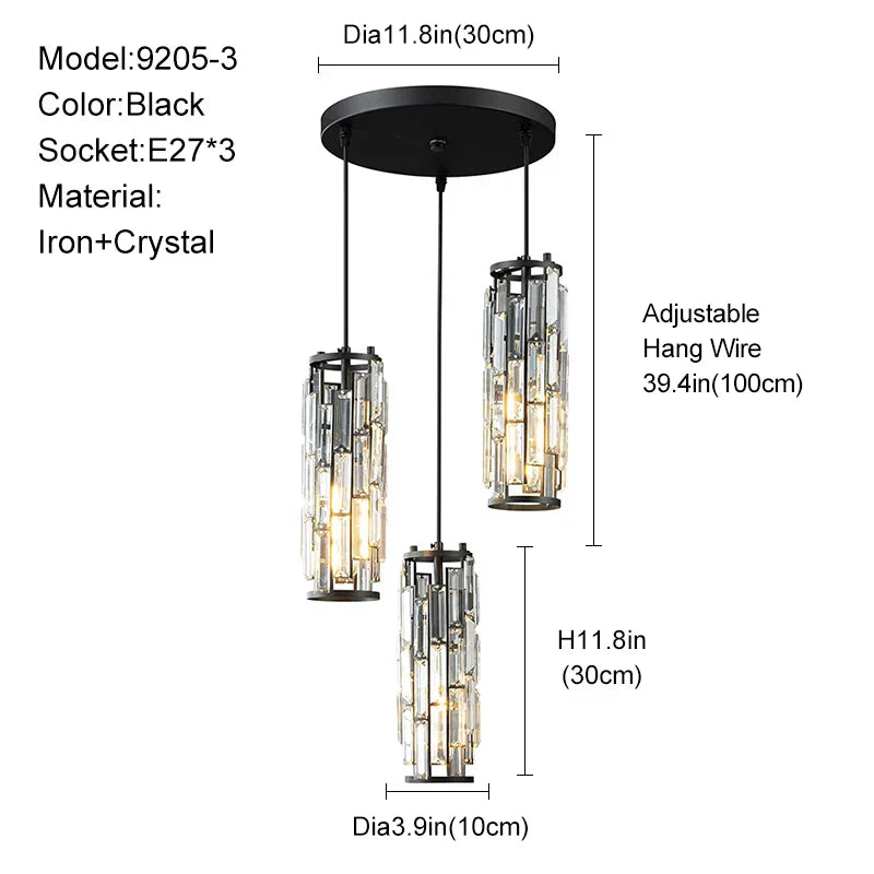 GobekUsa Gold Crystal Chandelier: Elegant Dining Room Pendant Lighting, photo 10 of 15