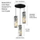GobekUsa Gold Crystal Chandelier: Elegant Dining Room Pendant Lighting