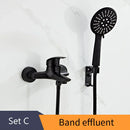 GobekUsa Black Brass Single Handle Shower Faucet Set with Hand Shower Head