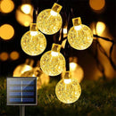 GobekUsa Crystal Fairy Solar String Lights: 8 Modes Waterproof Outdoor Patio Decor.
