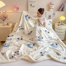 GobekUsa Cartoon Printed Lamb Wool Blanket: Soft, Skin-Friendly Sofa Cover for All Seasons