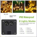 GobekUsa Crystal Fairy Solar String Lights: 8 Modes Waterproof Outdoor Patio Decor.