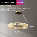 GobekUsa Crystal Round Ceiling Chandelier LED Pendant for Kitchen Dining Room Villa