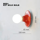 GobekUsa LED Macaron Wall Lamp: Retro Colorful Bedroom Light, E27 Living Room Lighting