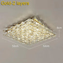 GobekUsa Crystal Ceiling Lamp: Modern Minimalist Indoor LED Lighting for Living Room, Dining & Bedroom