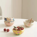 GobekUsa Ceramic Salad Bowl Set - 13.5oz Creative Ins Wind Underglaze Lovely Design
