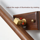 GobekUsa Black Walnut Mirror Lamp Wall Light with Led, Scandinavian Design