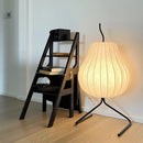 GobekUsa Japanese Silk Floor Lamp: Wabi Sabi LED Fabric Lamp for Living Room & Bedroom
