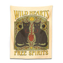 GobekUsa Cat Hearts Tapestry Wall Hanging for Boho Home Decor