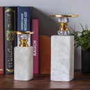 GobekUsa Gold Marble Candle Holder Candelabrum Wedding Decor Desktop Accessories