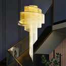GobekUsa Gold Tassel LED Chandelier for High Ceilings - Elegant Home Decor Lighting