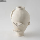 GobekUsa Abstract Art Ceramic Vase for Desk Decoration and Room Aesthetic