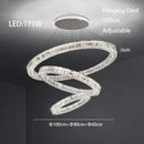 GobekUsa Crystal LED Chandelier: Modern Luxury Chrome Steel & Clear K9 Crystal Lighting