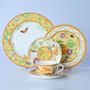 GobekUsa Bone China Dinnerware Set: Plate, Tea Cup, Saucer, Tray, Coffeeware, Kitchen dining