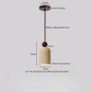 GobekUsa Yellow Travertine LED Pendant Lights for Kitchen Island Bedroom Dining Table