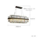 GobekUsa Black LED Crystal Chandelier for Dining Room Luxury Design