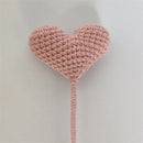 GobekUsa Heart-Shaped Crochet Flower Bouquet - Handmade Wedding Home Decor & Family Gift